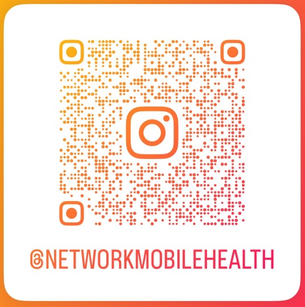 Color Instagram QR code for Network Mobile Health